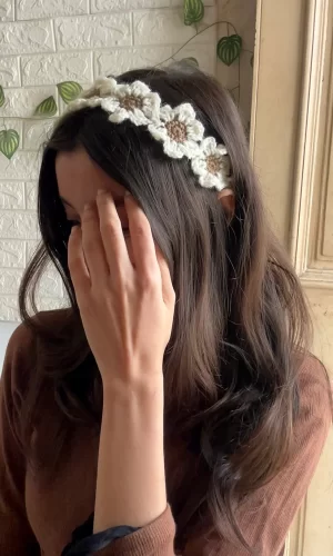 Brown Daisy Hairband